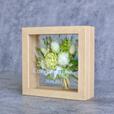 【開店祝い】プリザーブドフラワー メッセージ ボックスアレンジ(小) 花束ガラス額