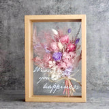 【オリジナルメッセージ】プリザーブドフラワー 名入れメッセージ ボックスアレンジ(大) ガラス額