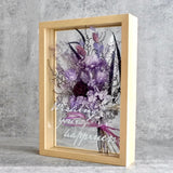 【オリジナルメッセージ】プリザーブドフラワー 名入れメッセージ ボックスアレンジ(大) ガラス額