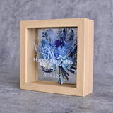 【誕生日】プリザーブドフラワー メッセージ ボックスアレンジ(小) 花束ガラス額