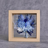 【結婚祝い】プリザーブドフラワー メッセージ ボックスアレンジ(小) 花束ガラス額