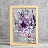 【オリジナルメッセージ】プリザーブドフラワー 名入れメッセージ ボックスアレンジ(大) ガラス額