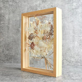 【周年祝い】プリザーブドフラワー 名入れメッセージ ボックスアレンジ(大) ガラス額