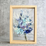 【オリジナルメッセージ】プリザーブドフラワー 名入れメッセージ ボックスアレンジ(大) ガラス額