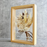 【オリジナルメッセージ】プリザーブドフラワー 名入れメッセージ ボックスアレンジ(大) ガラス額