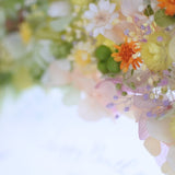 【出産祝い】絵手紙風 プリザーブドフラワーボックス シルエットアート - ガラス額