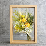 【オリジナルメッセージ】プリザーブドフラワー 名入れメッセージ ボックスアレンジ(大) ガラス額