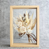 【オリジナルメッセージ】プリザーブドフラワー 名入れメッセージ ボックスアレンジ(大) ガラス額